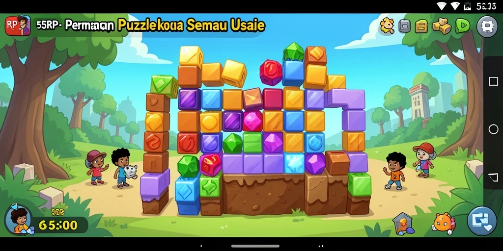 Gameplay puzzle seru dan menantang dari 55RP.