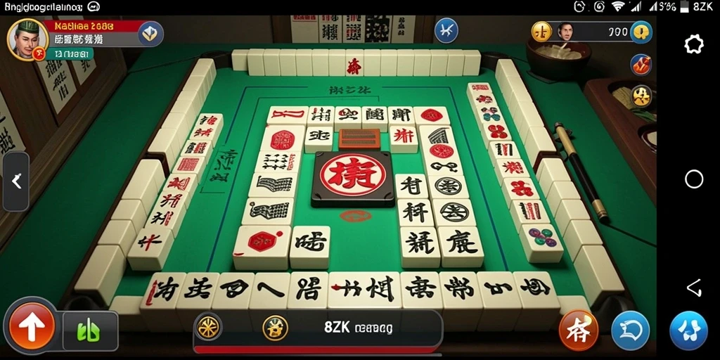 Tampilan gameplay Mahjong yang menarik di 8ZK.