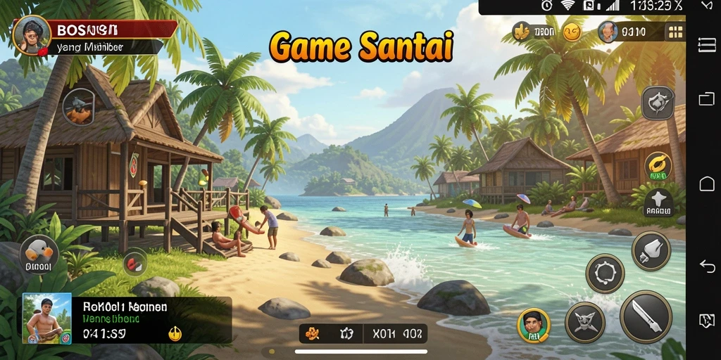 Tampilan gameplay BOS01 yang menyenangkan dan penuh warna.