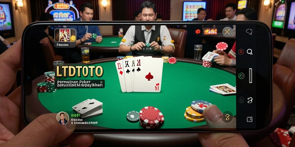 Tampilan permainan poker yang mendebarkan di LTDTOTO.