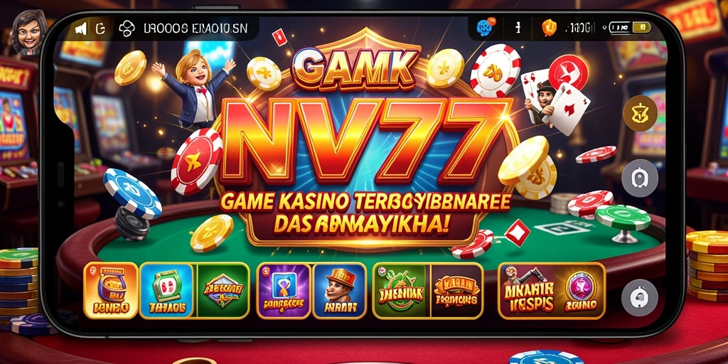 Tangkapan layar gameplay NV77 yang menunjukkan keseruan permainan Kasino.