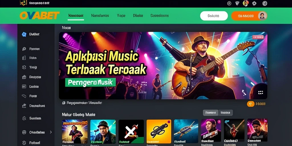 Tampilan gameplay interaktif bermain musik di OVABET.