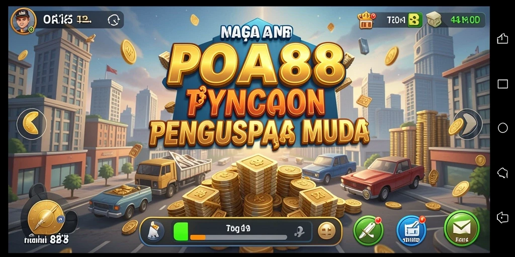 Tampilan gameplay <strong>POA88</strong> yang seru dan mendebarkan dalam membangun bisnis.