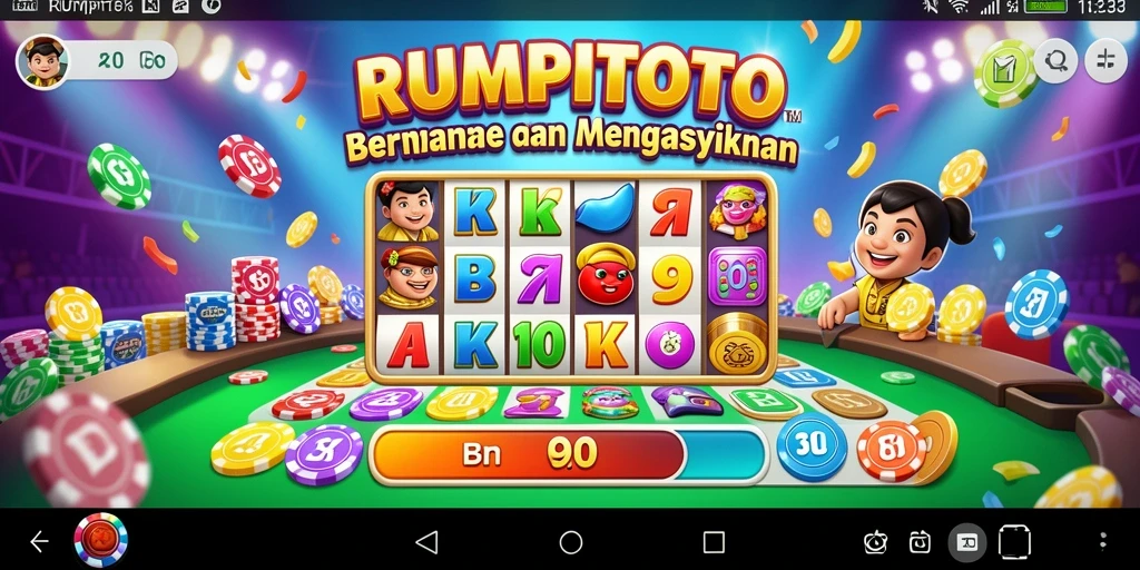 Screenshot gameplay RUMPITOTO yang menampilkan suasana Bingo yang ceria.